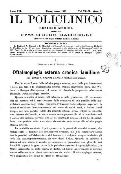 Il policlinico. Sezione medica