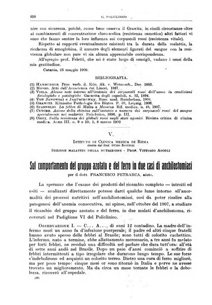 Il policlinico. Sezione medica