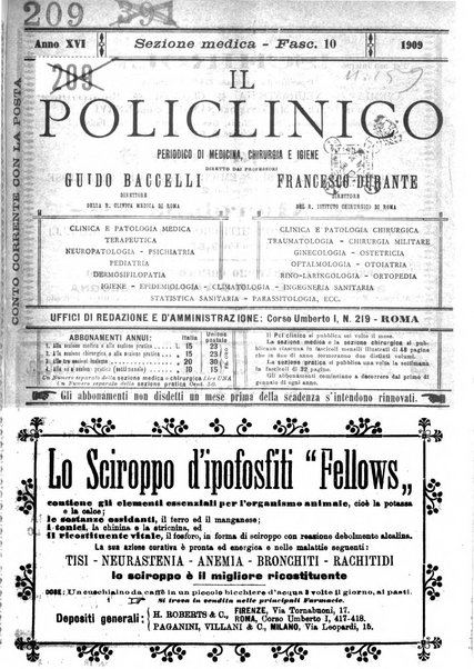 Il policlinico. Sezione medica