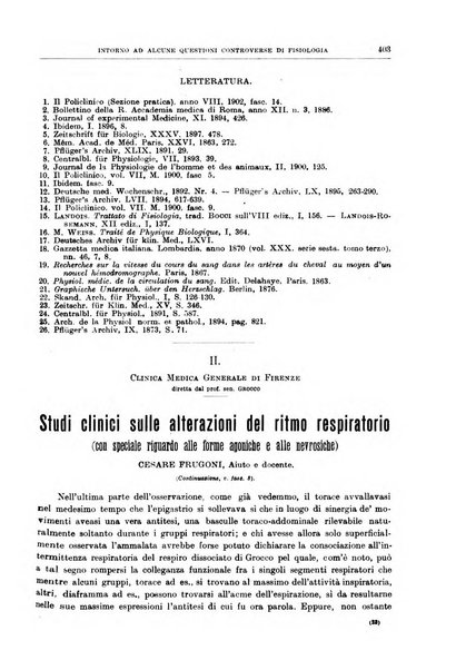 Il policlinico. Sezione medica