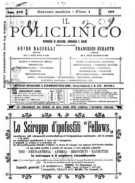 Il policlinico. Sezione medica