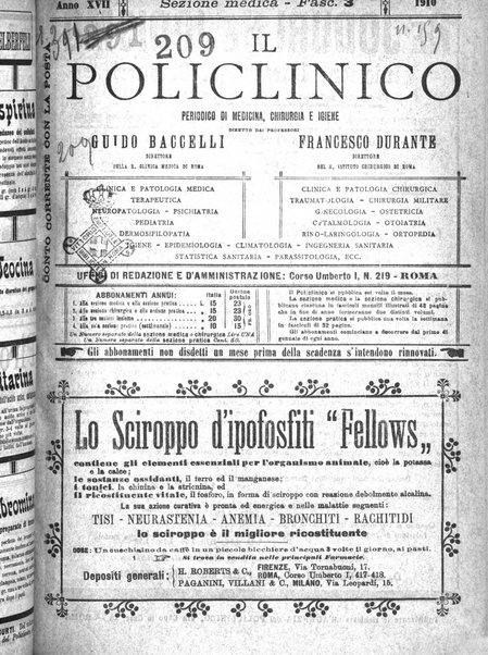 Il policlinico. Sezione medica