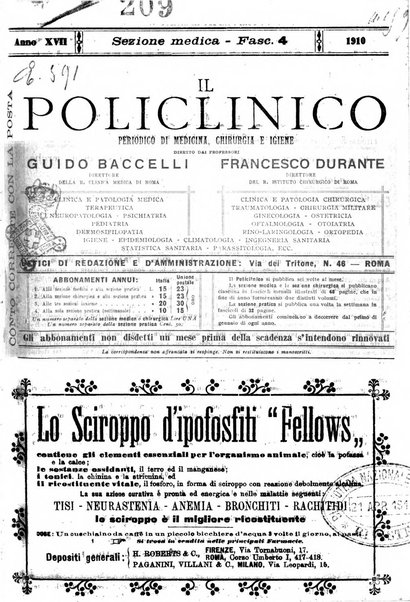 Il policlinico. Sezione medica