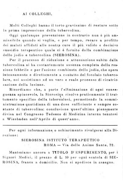 Il policlinico. Sezione medica