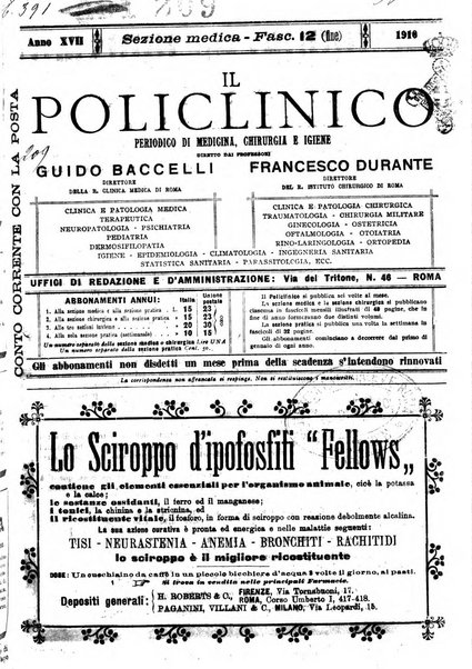 Il policlinico. Sezione medica