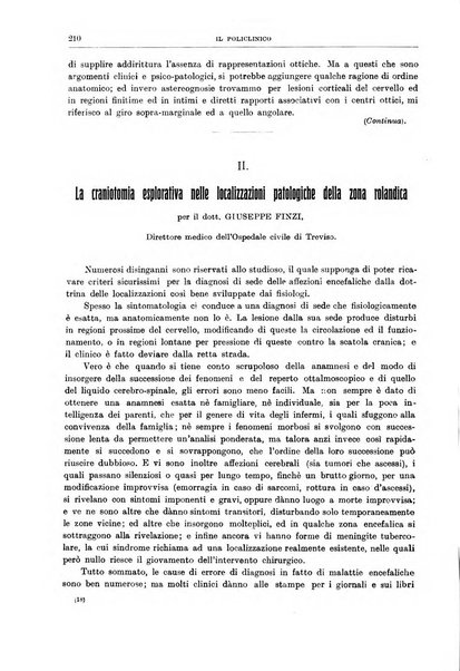 Il policlinico. Sezione medica