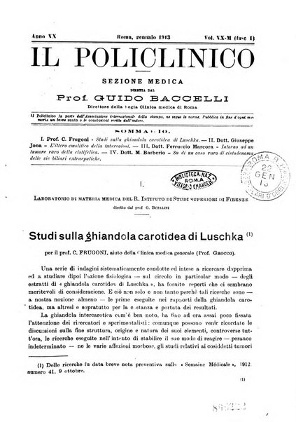 Il policlinico. Sezione medica