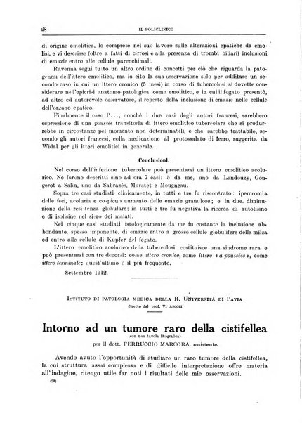 Il policlinico. Sezione medica