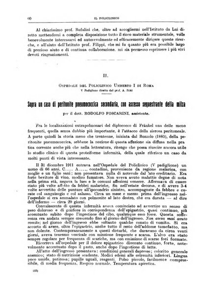 Il policlinico. Sezione medica