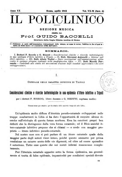 Il policlinico. Sezione medica