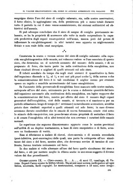 Il policlinico. Sezione medica