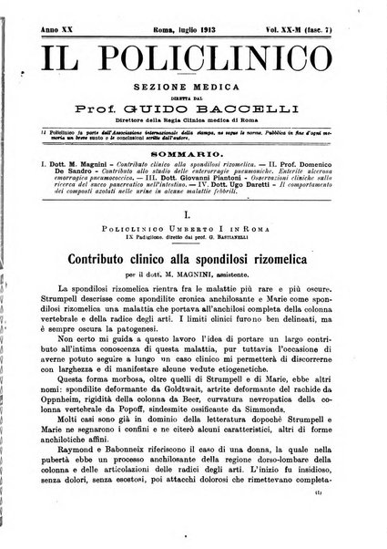 Il policlinico. Sezione medica