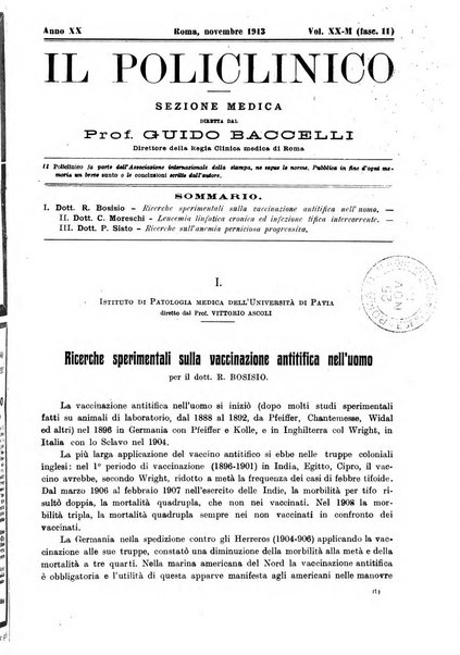 Il policlinico. Sezione medica