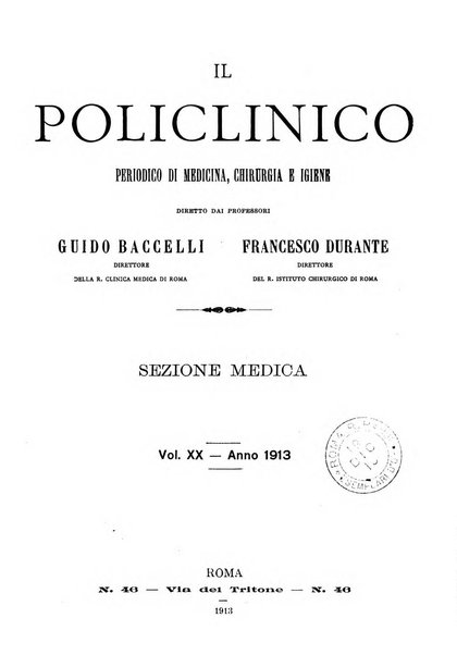 Il policlinico. Sezione medica