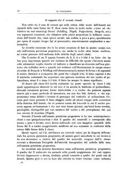 Il policlinico. Sezione medica