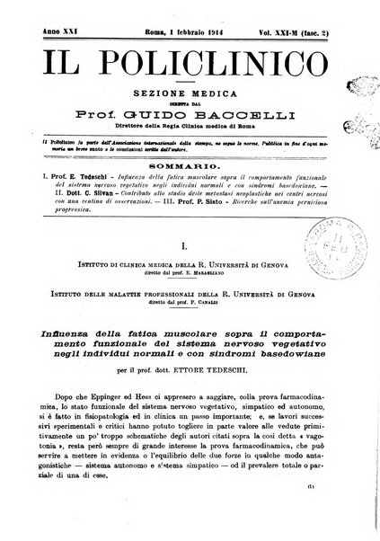 Il policlinico. Sezione medica