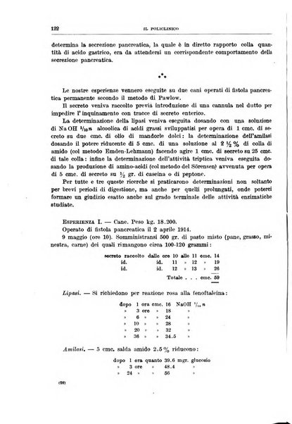 Il policlinico. Sezione medica