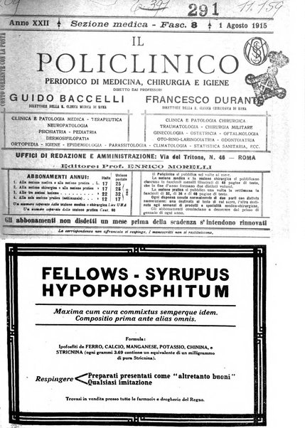 Il policlinico. Sezione medica