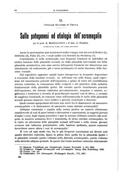 Il policlinico. Sezione medica