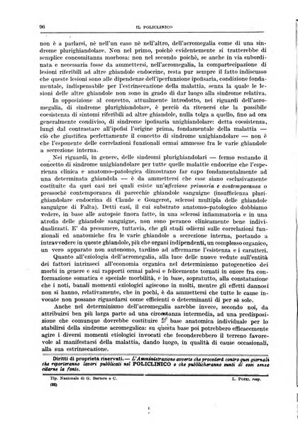 Il policlinico. Sezione medica