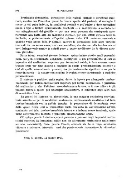 Il policlinico. Sezione medica