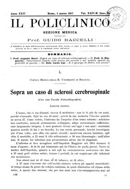 Il policlinico. Sezione medica