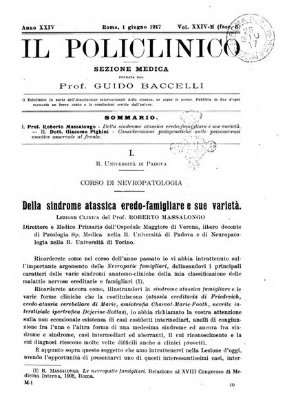 Il policlinico. Sezione medica