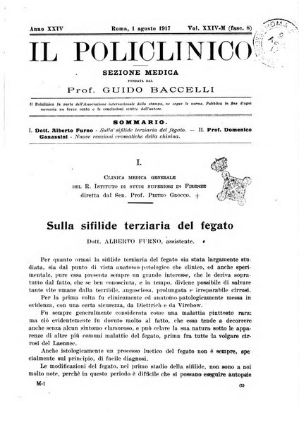 Il policlinico. Sezione medica