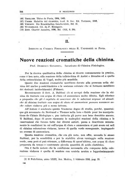 Il policlinico. Sezione medica