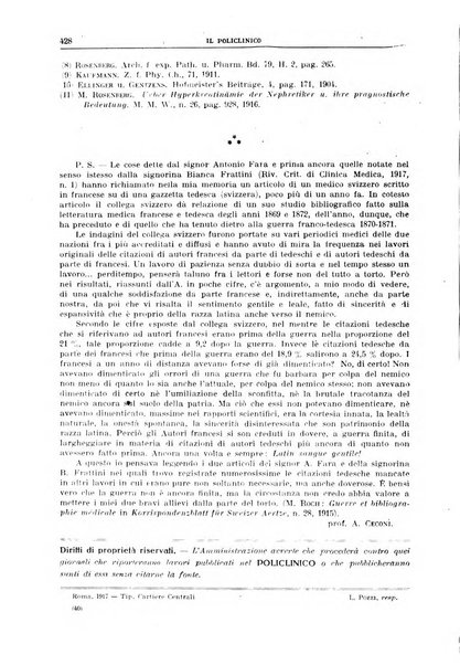 Il policlinico. Sezione medica