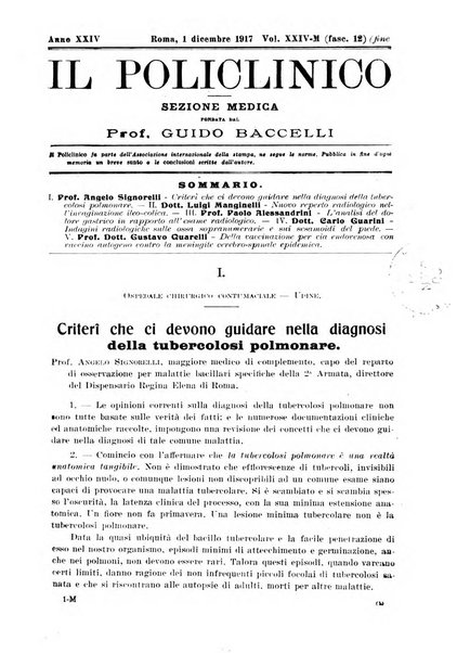 Il policlinico. Sezione medica