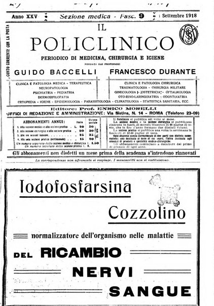 Il policlinico. Sezione medica