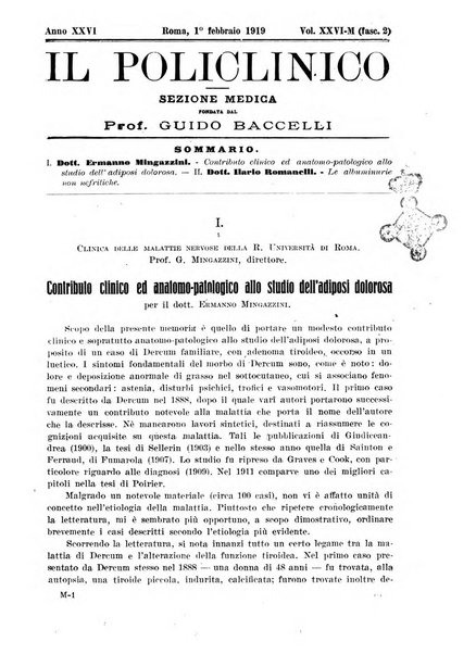 Il policlinico. Sezione medica