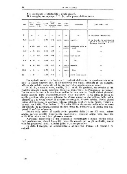 Il policlinico. Sezione medica