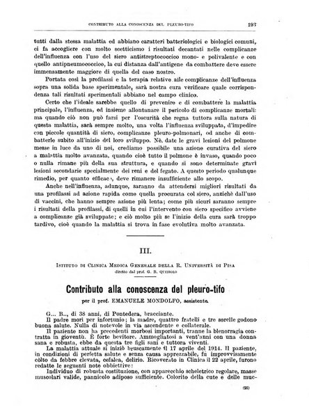 Il policlinico. Sezione medica