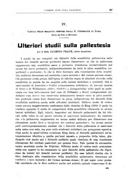 Il policlinico. Sezione medica