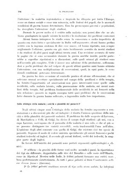 Il policlinico. Sezione medica