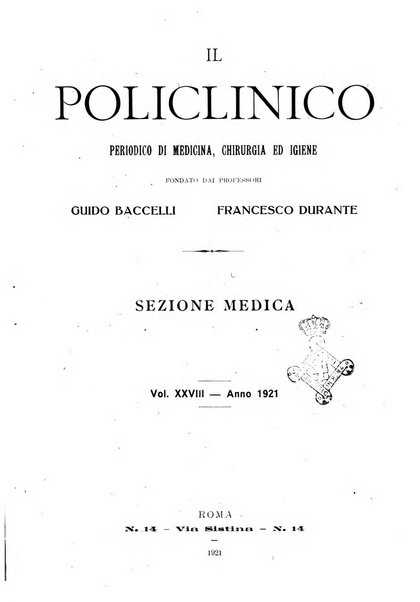 Il policlinico. Sezione medica