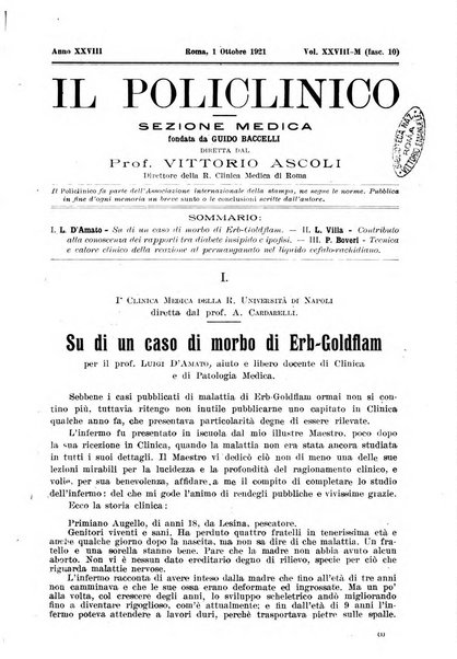 Il policlinico. Sezione medica