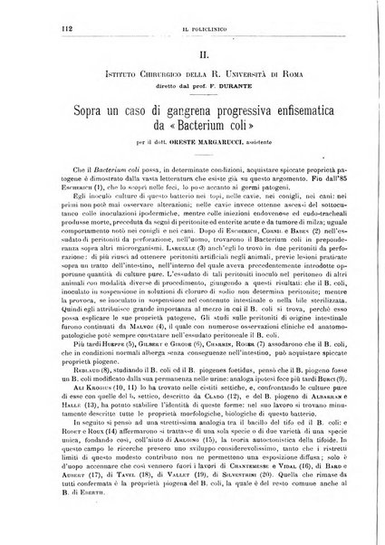 Il policlinico. Sezione chirurgica organo della Società italiana di chirurgia