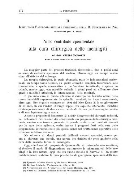 Il policlinico. Sezione chirurgica organo della Società italiana di chirurgia