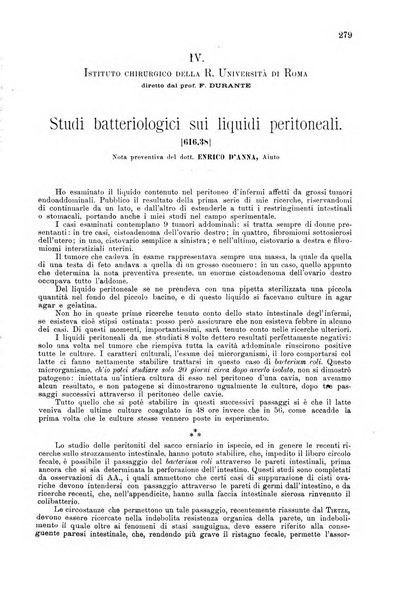 Il policlinico. Sezione chirurgica organo della Società italiana di chirurgia