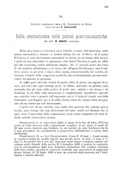 Il policlinico. Sezione chirurgica organo della Società italiana di chirurgia