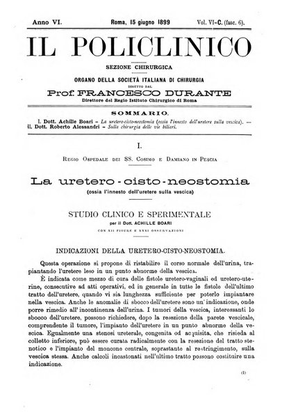 Il policlinico. Sezione chirurgica organo della Società italiana di chirurgia