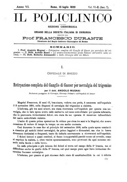 Il policlinico. Sezione chirurgica organo della Società italiana di chirurgia