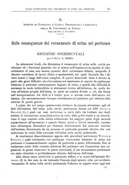 Il policlinico. Sezione chirurgica organo della Società italiana di chirurgia