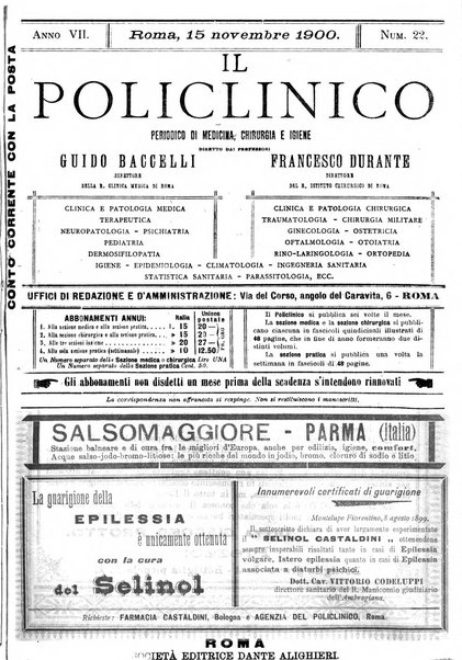 Il policlinico. Sezione chirurgica organo della Società italiana di chirurgia