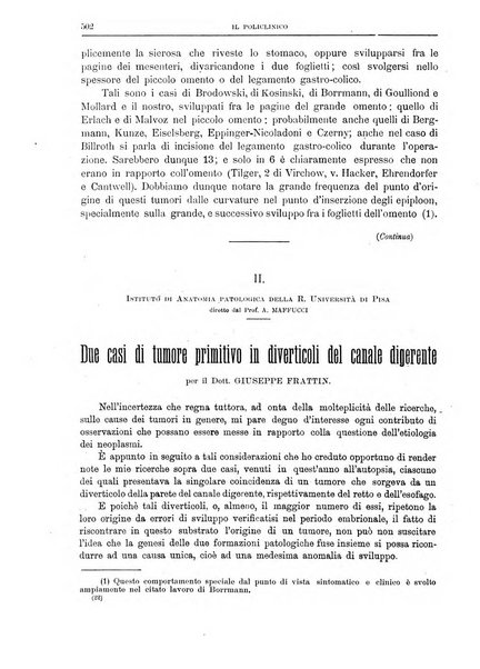 Il policlinico. Sezione chirurgica organo della Società italiana di chirurgia