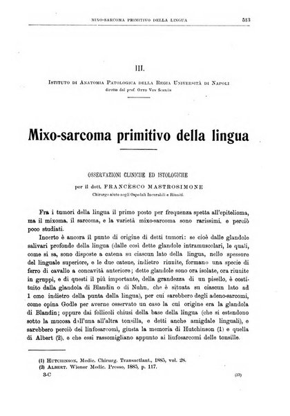 Il policlinico. Sezione chirurgica organo della Società italiana di chirurgia