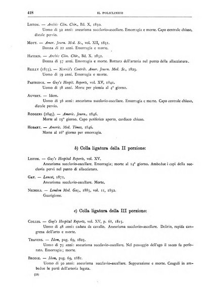 Il policlinico. Sezione chirurgica organo della Società italiana di chirurgia